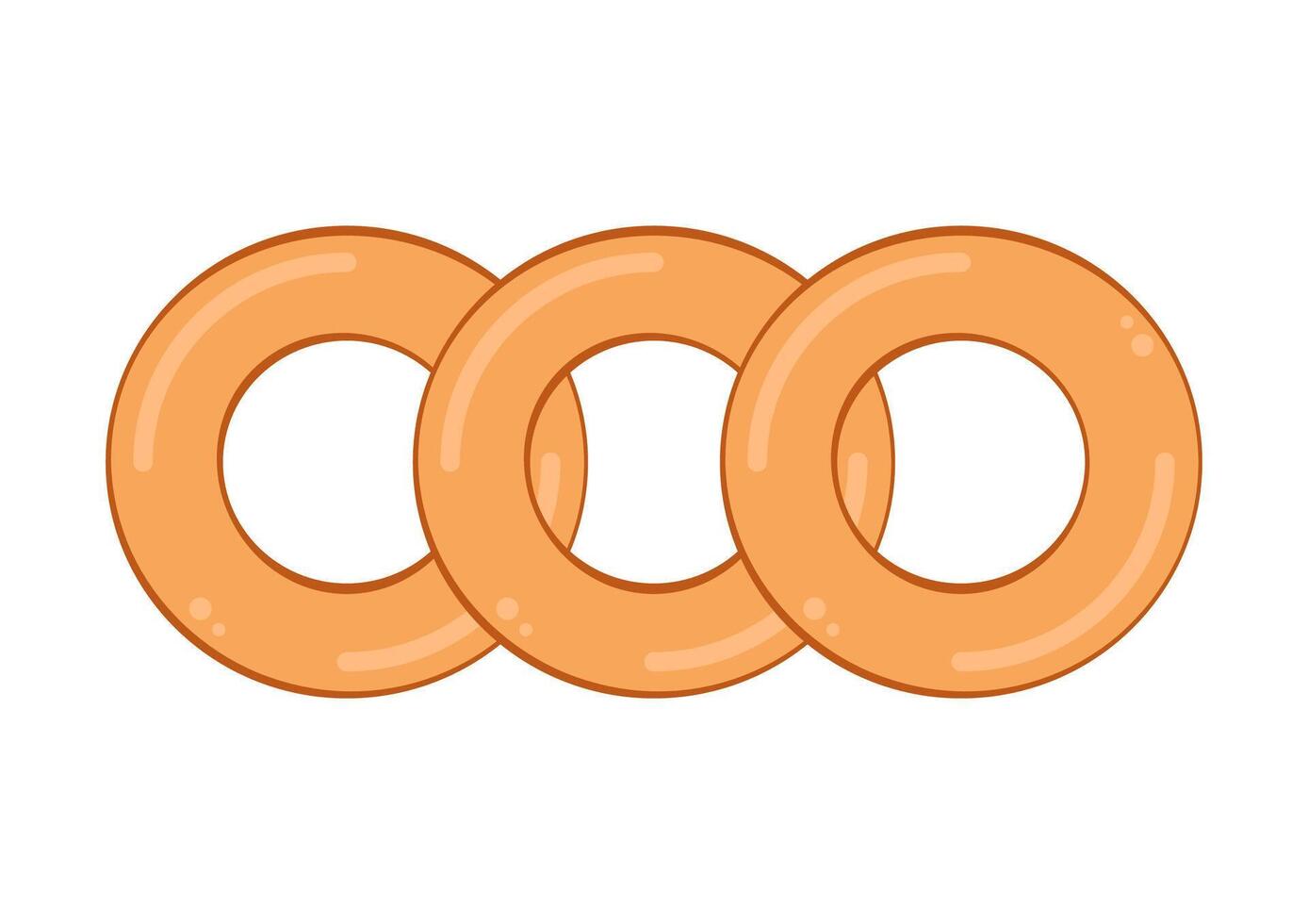 Doughnut logo design. Doughnut cartoon . Doughnut on white background. vector