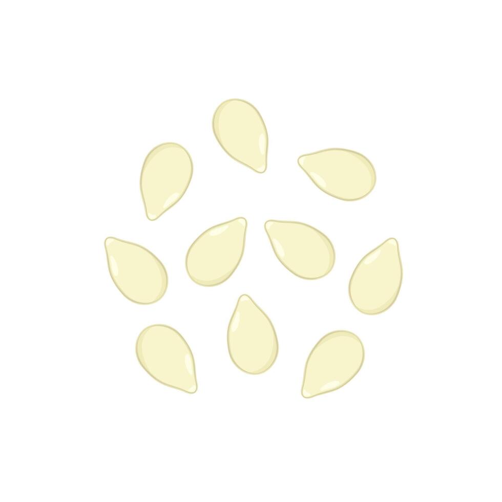 White sesame seeds patter wallpaper. White sesame seeds on white background. vector