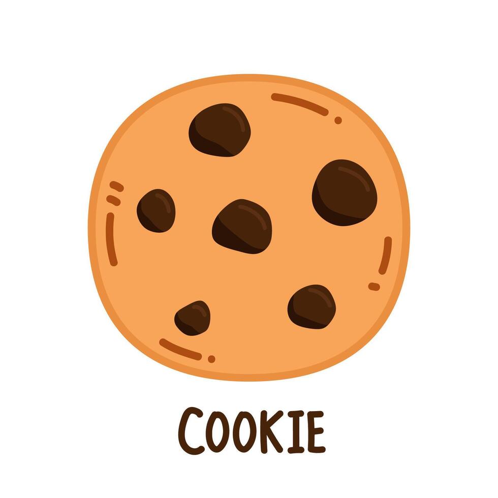 Cookie logo design. Cookie on white background. vector