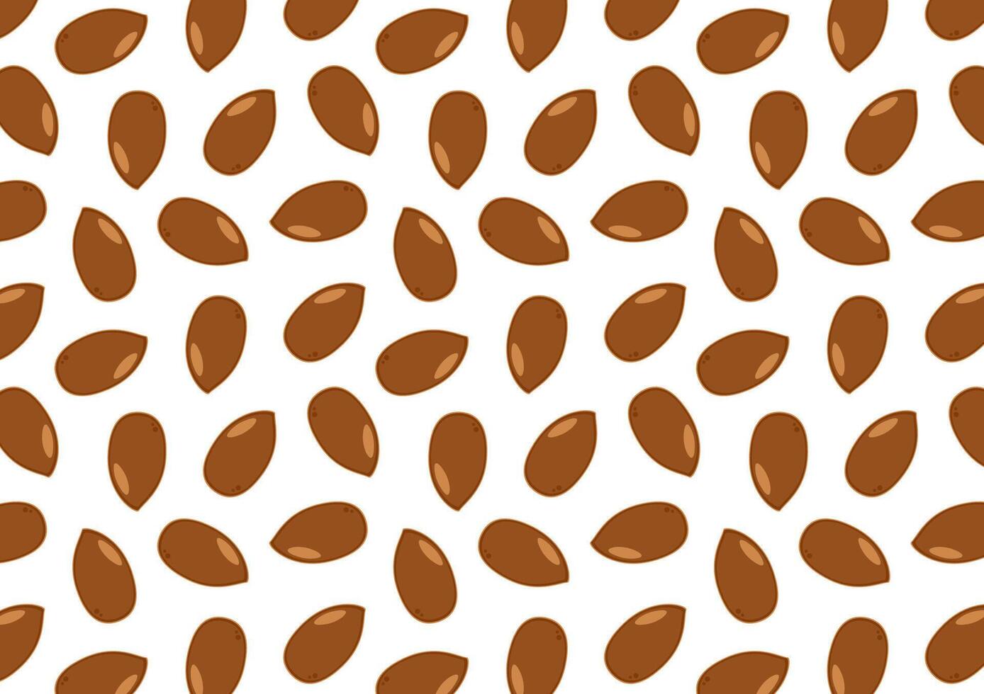 Flax pattern wallpaper. Flax seed on white background. vector