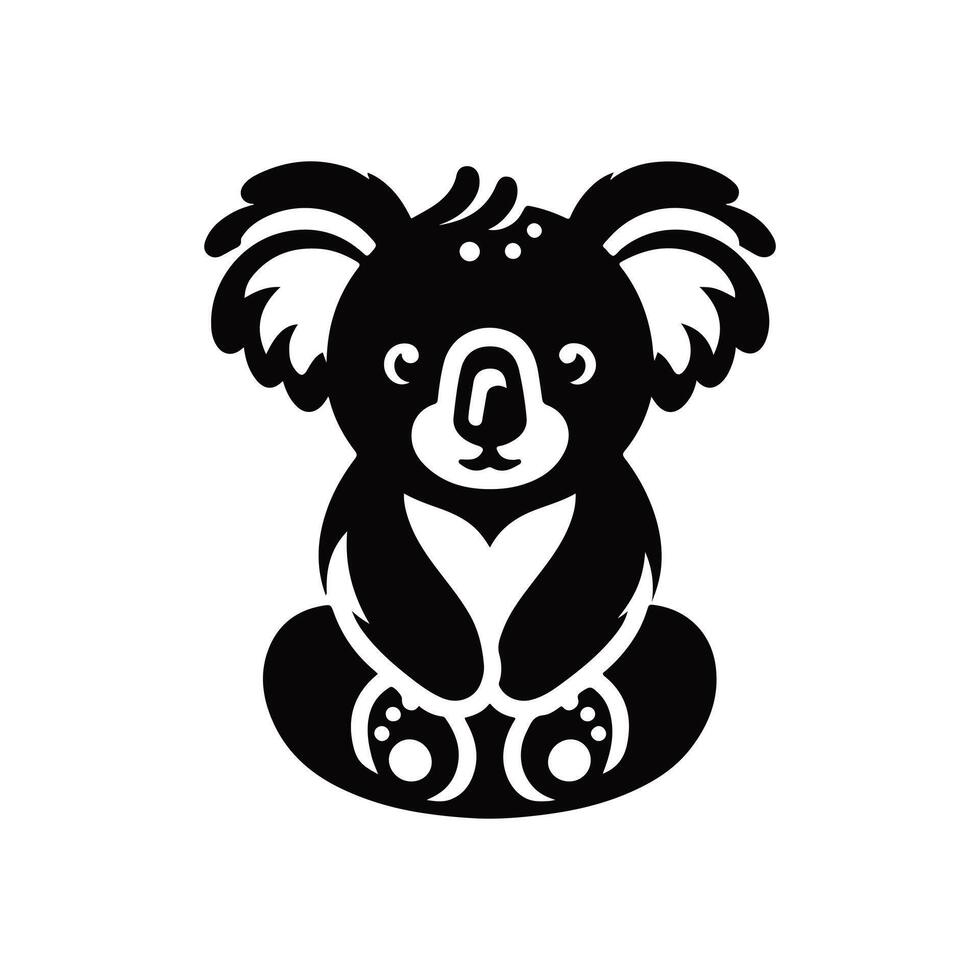 Animal black silhouette with white color background vector