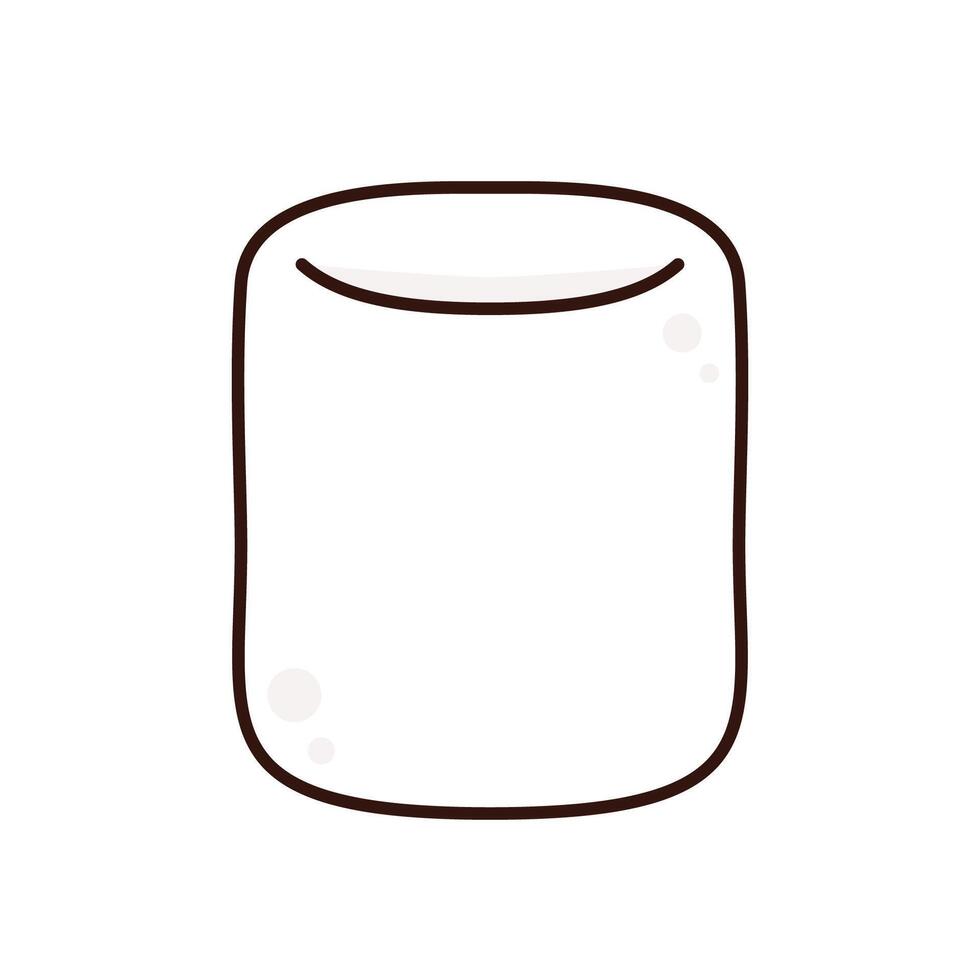 Marshmallow cartoon . Marshmallow on white background. Marshmallow icon. vector