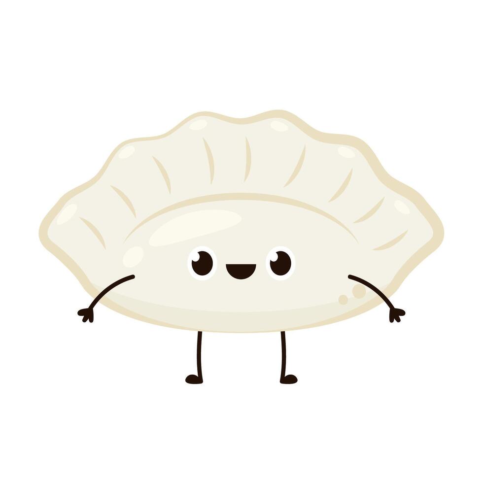 Gyoza character design. Gyoza is Chinese food. vector