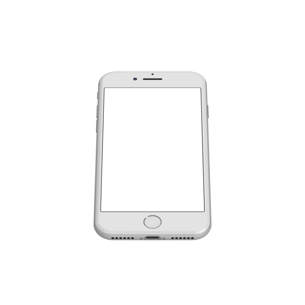 Transparent top display white phone png