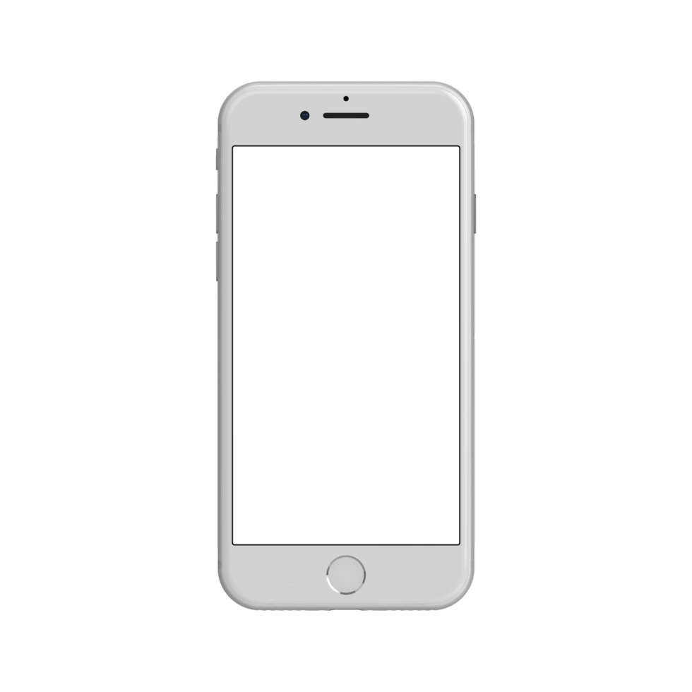 Transparent front display white phone png