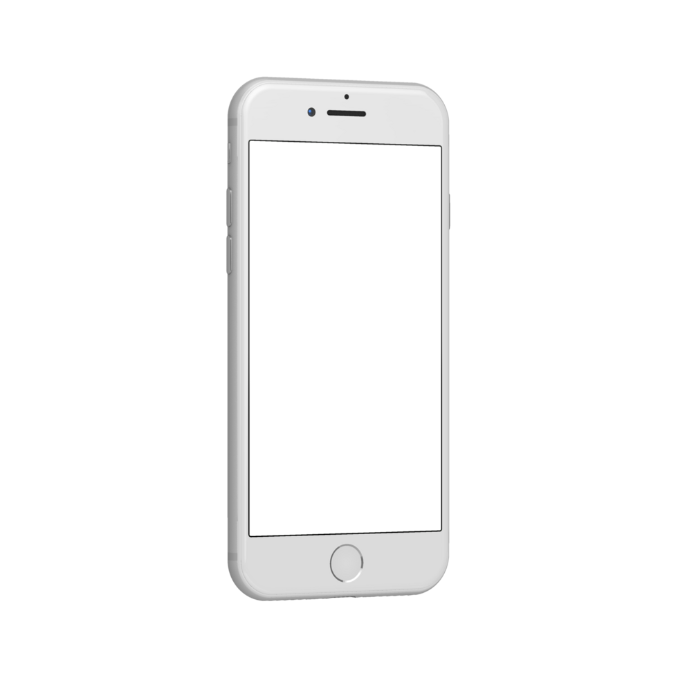 Transparent right display white phone png