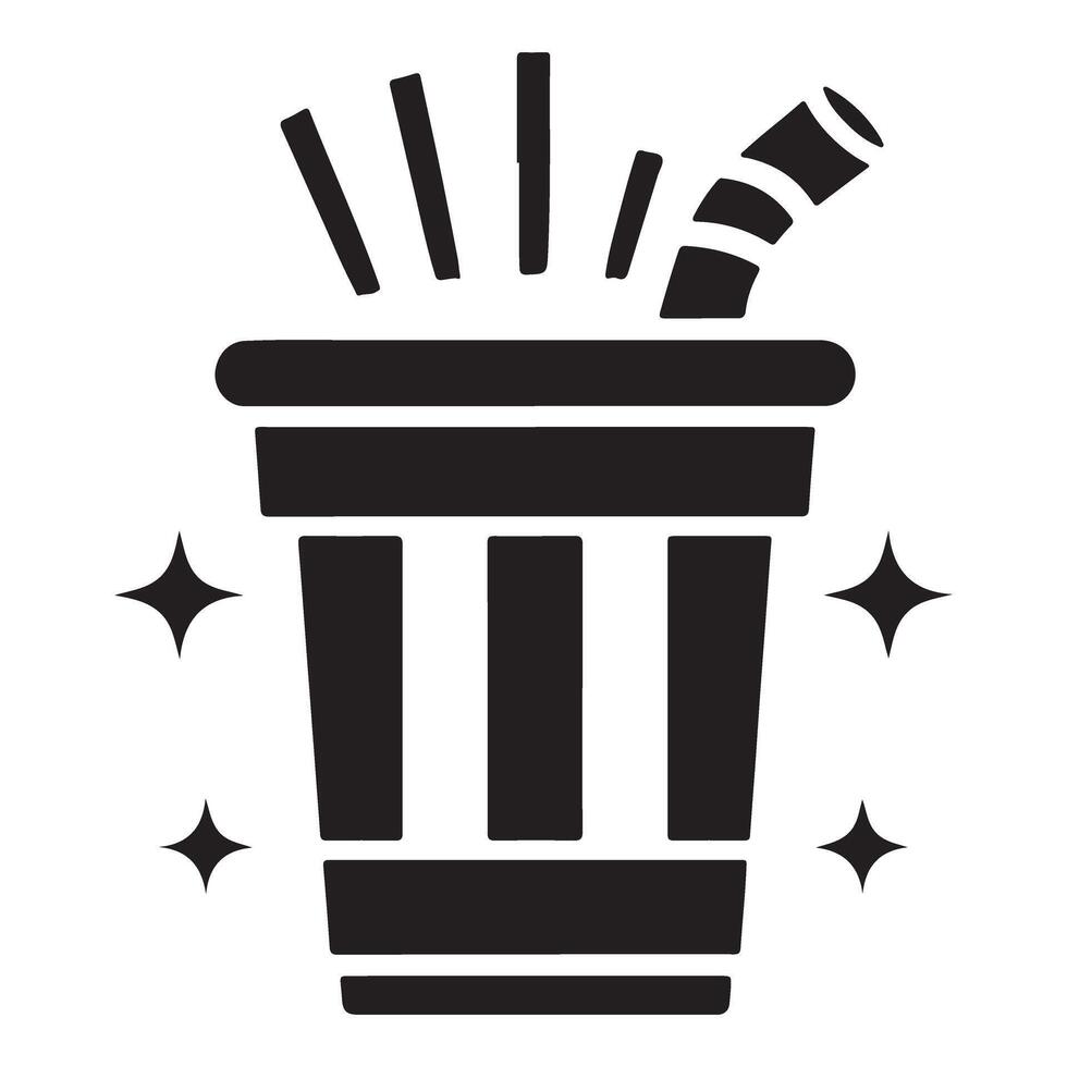 A silhouette of a coffee in style. vector