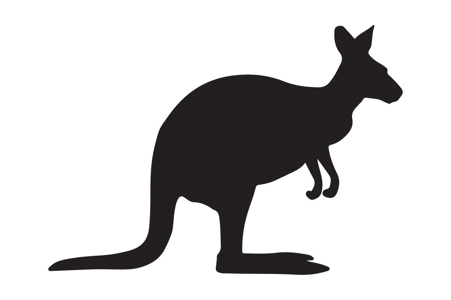 Kangaroo ' Silhouette style white background vector