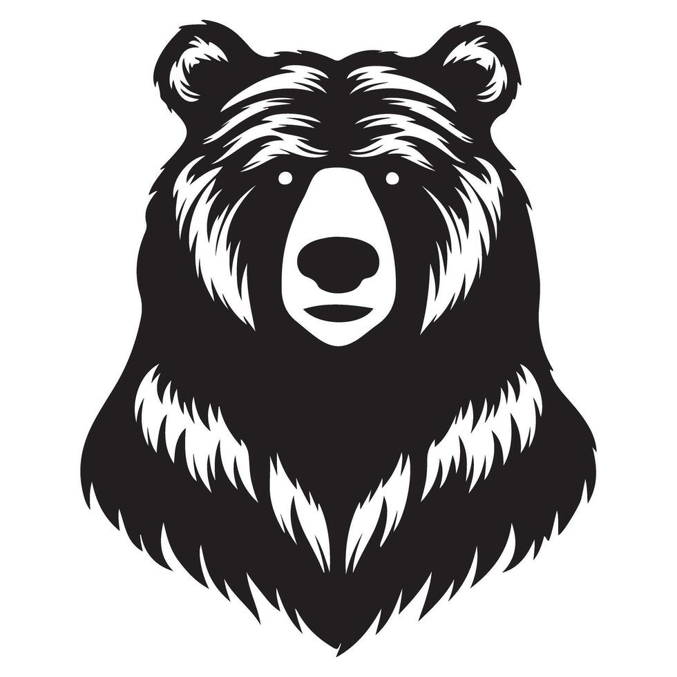 bear ' Silhouette style white background vector