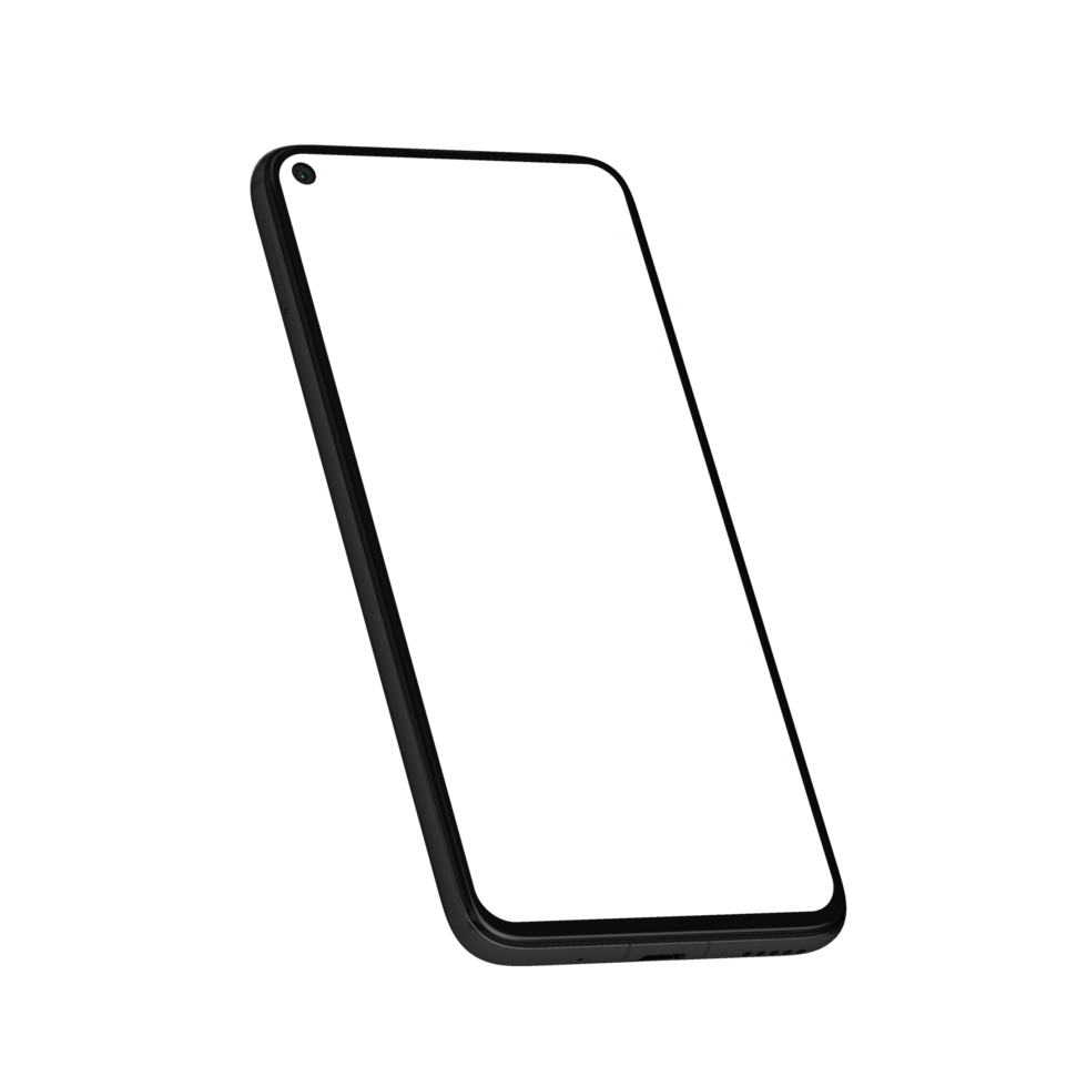 Smartphone leaned right transparency view png