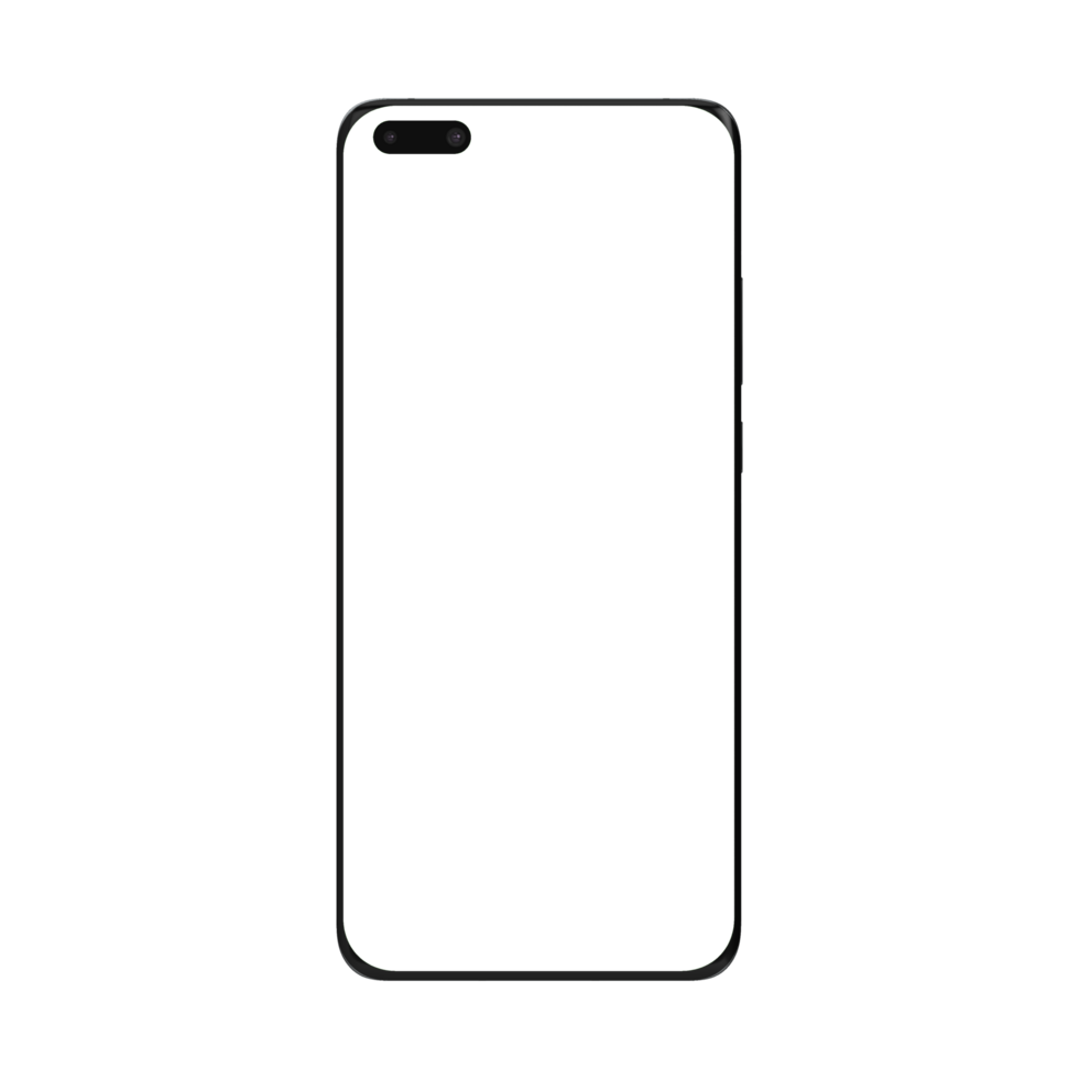 Curved display with a pill-shaped cutout transparent png
