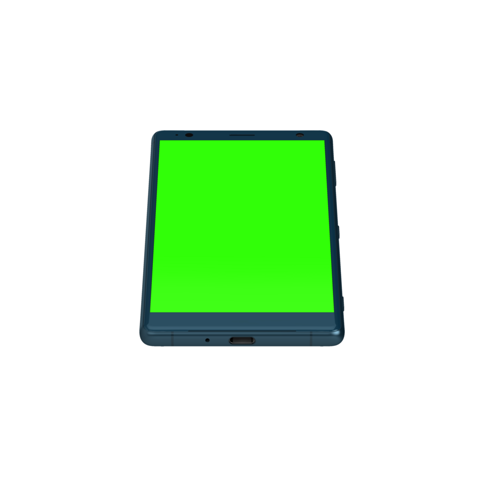 Clear view top smartphone greenscreen png