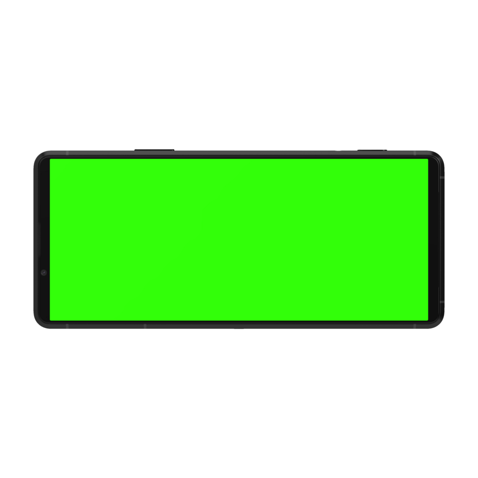 Landscape see-through phone view greenscreen png