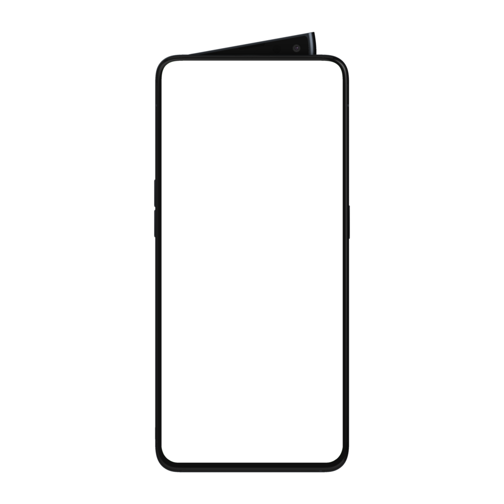 Shark-fin pop-up camera with a full-screen display transparent png
