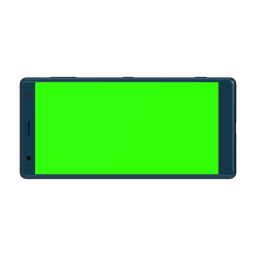 Clear view front landscape smartphone greenscreen png