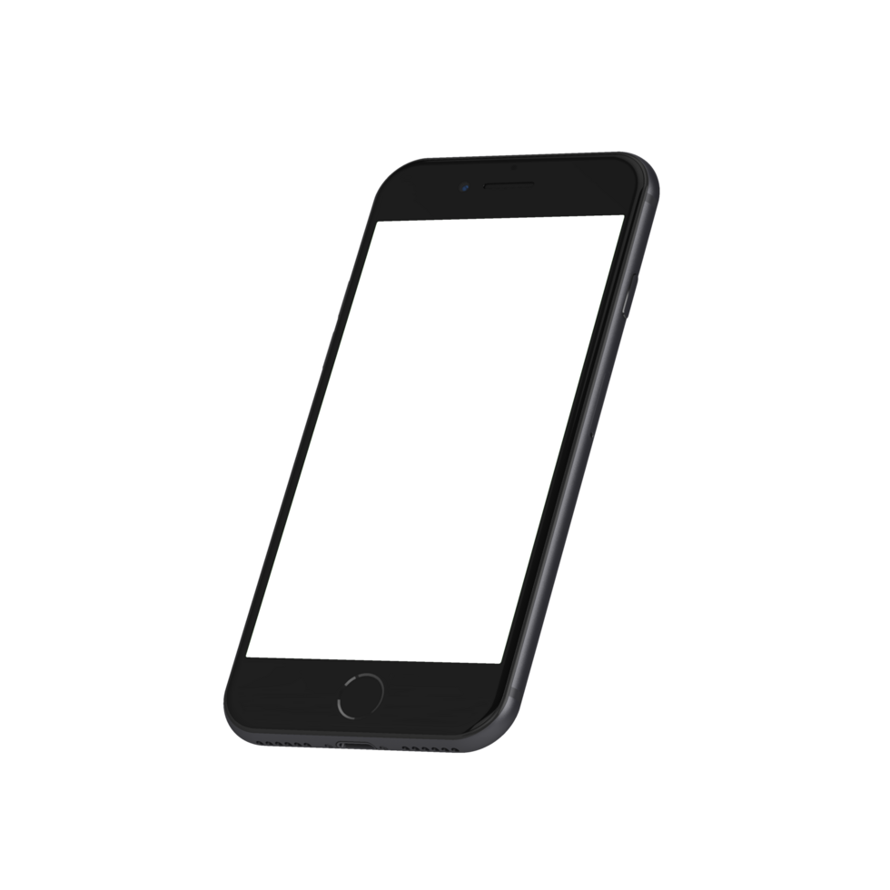 Transparent leaned left display black phone png