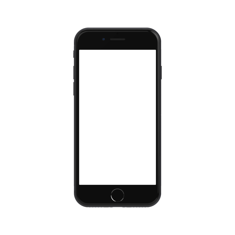 Transparent front display black phone png