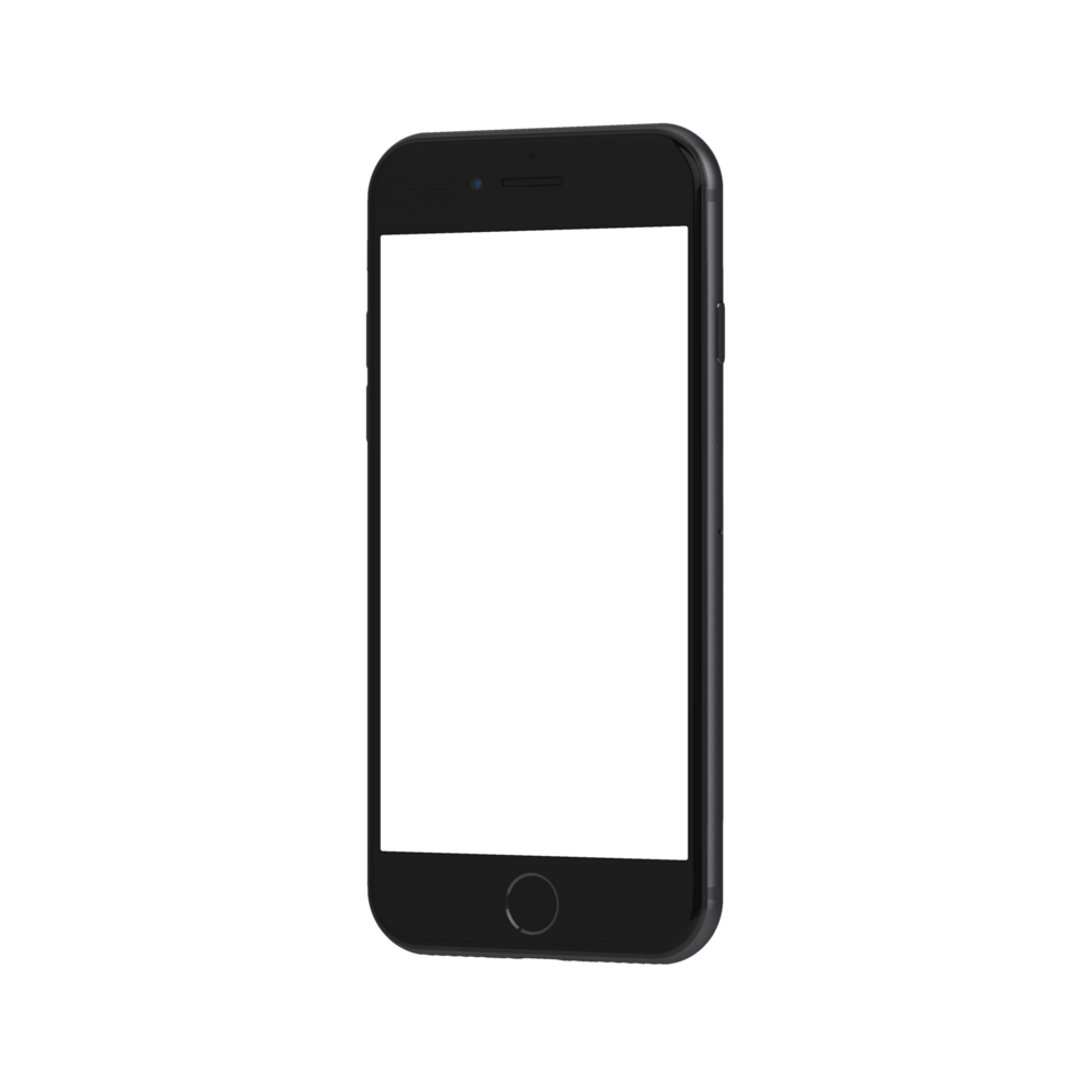 Transparent left display black phone png