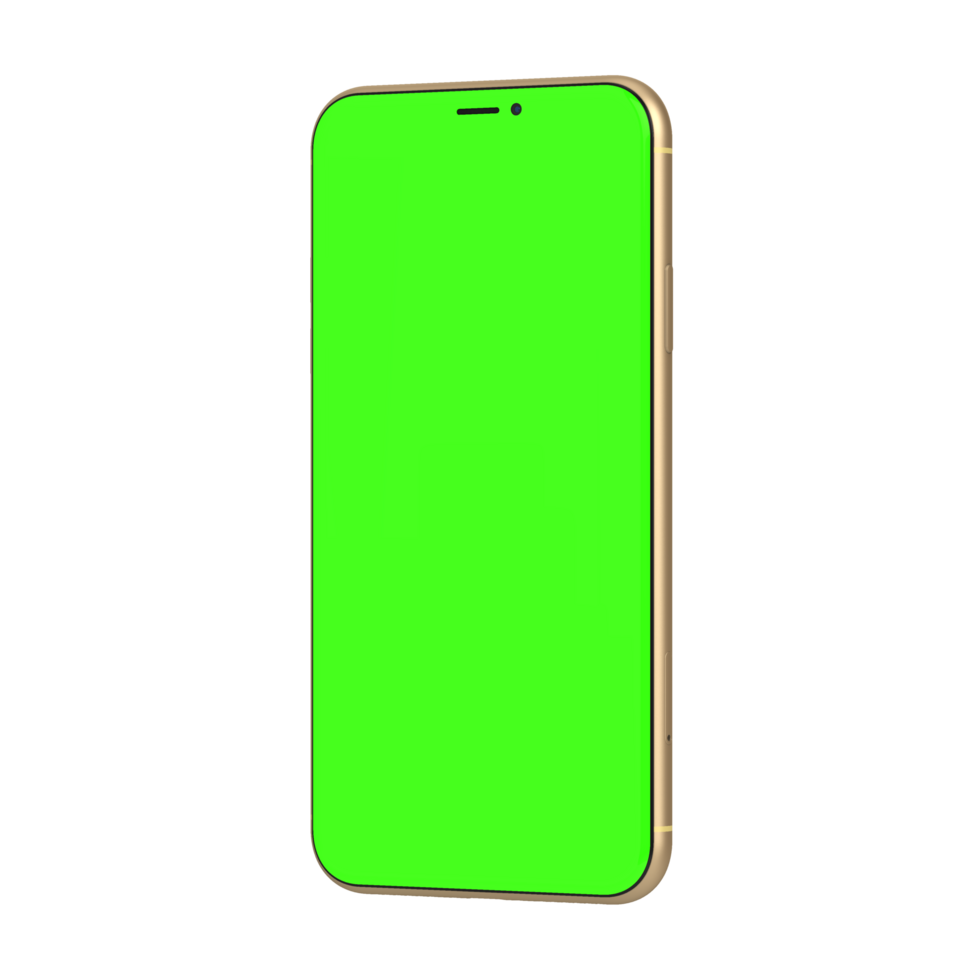 Smartphone clear view left greenscreen png