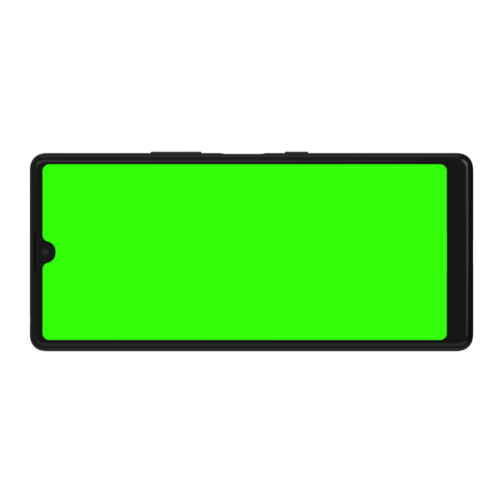See-through front of phone greenscreen landscape png