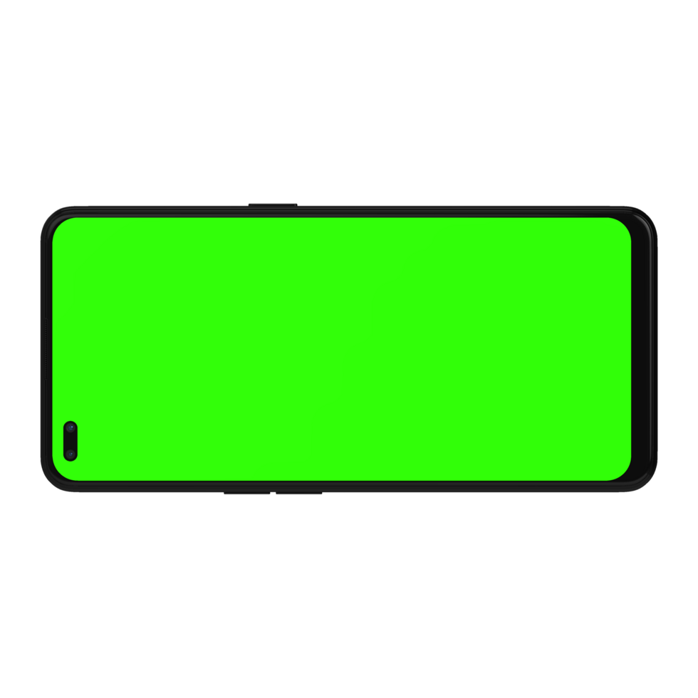 Clear front phone screen greenscreen landscape png