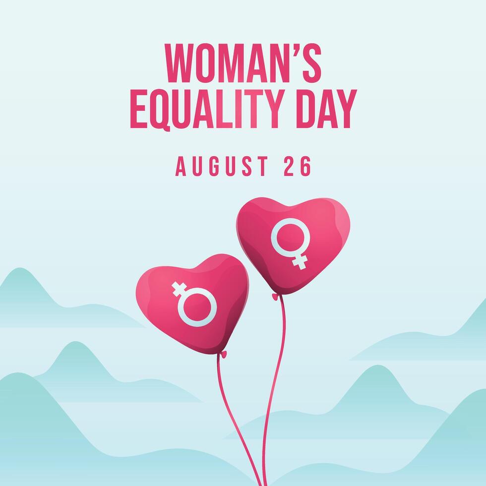 Womens Equality Day template good for celebration usage. flat design. eps 10. vector