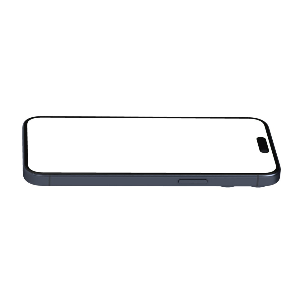 Transparent front smartphone top view png