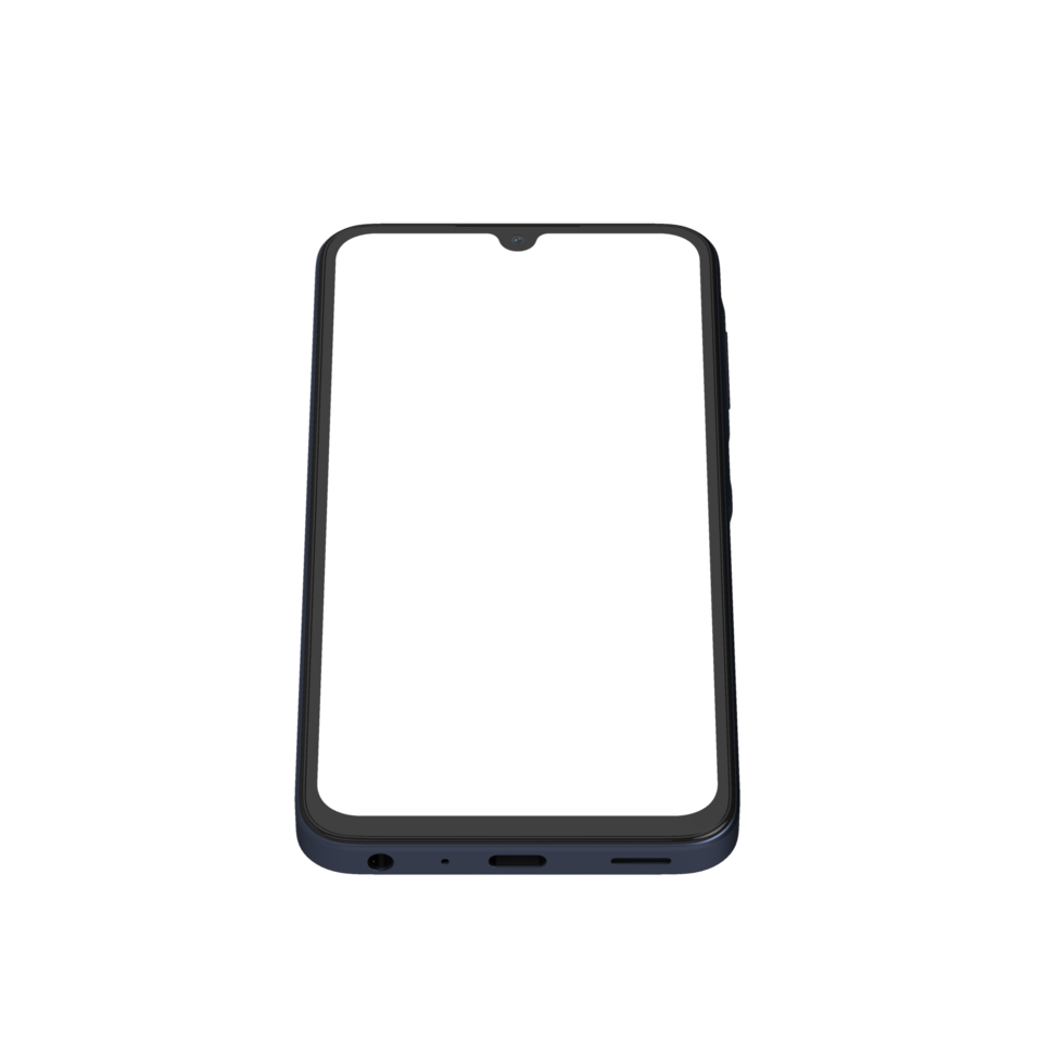 Smartphone front see-through transparent leaned 45 degree png