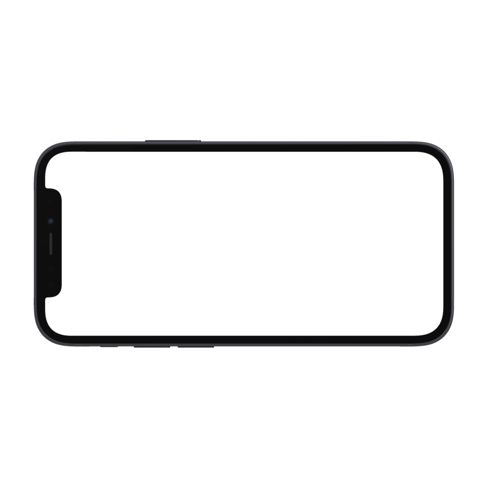 Transparent display landscape phone png