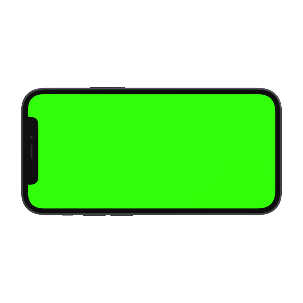 Greenscreen display landscape phone png