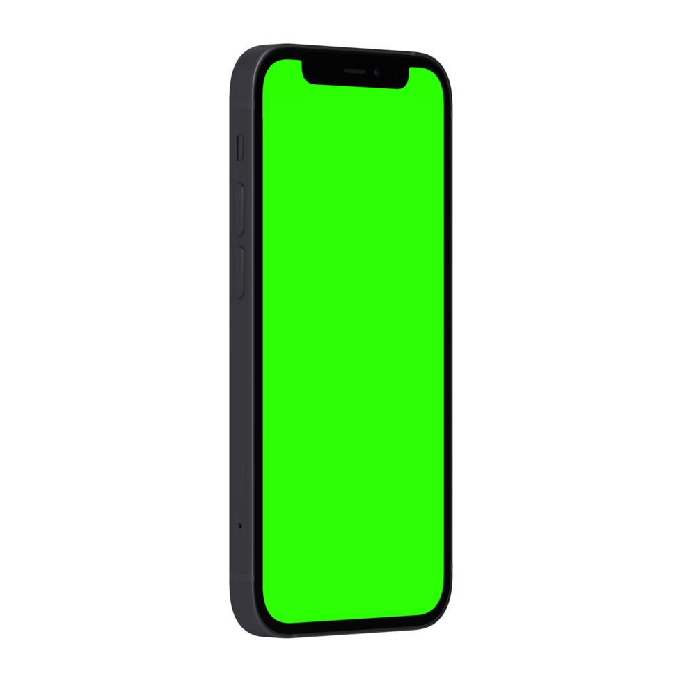Greenscreen display right phone png