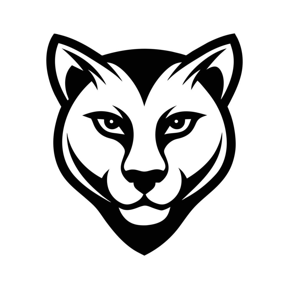 A cougar minimalist logo icon illustration vector