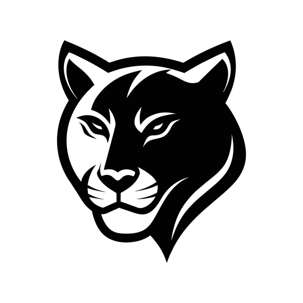 A cougar minimalist logo icon illustration vector