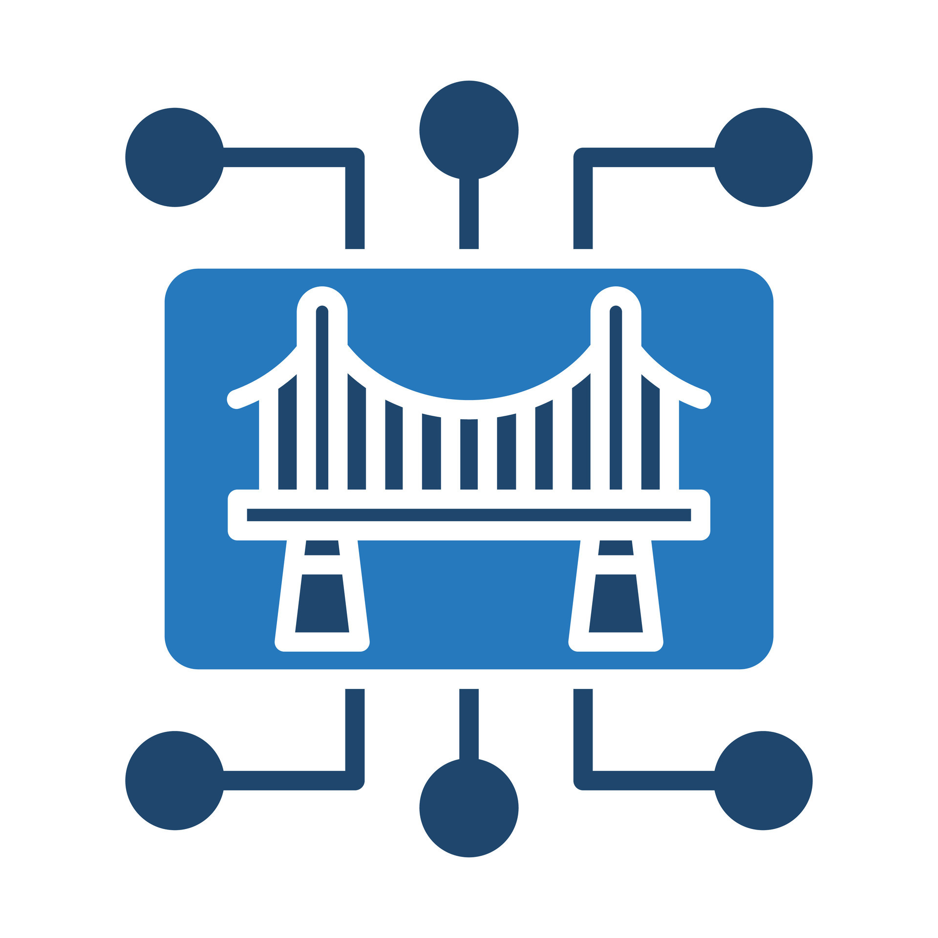 Digital Bridge icon line illustration 46589971 Vector Art at Vecteezy
