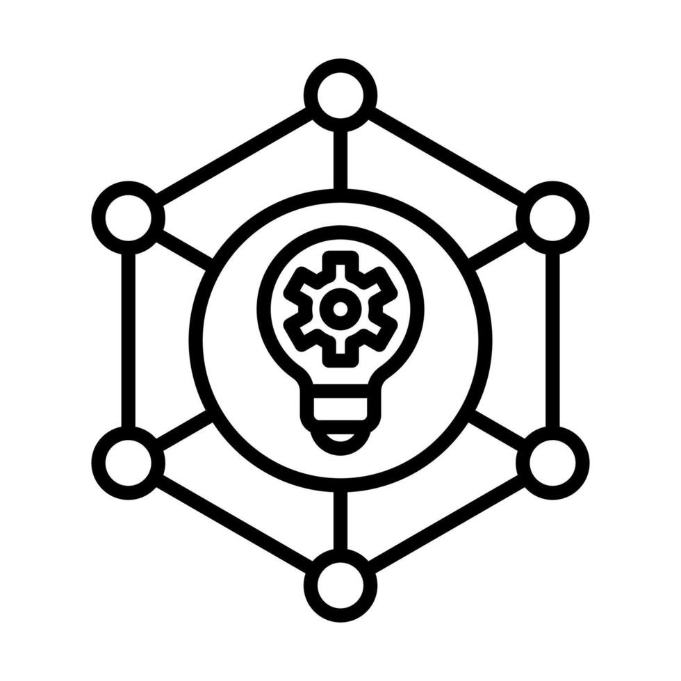 Innovate Hub icon line illustration vector