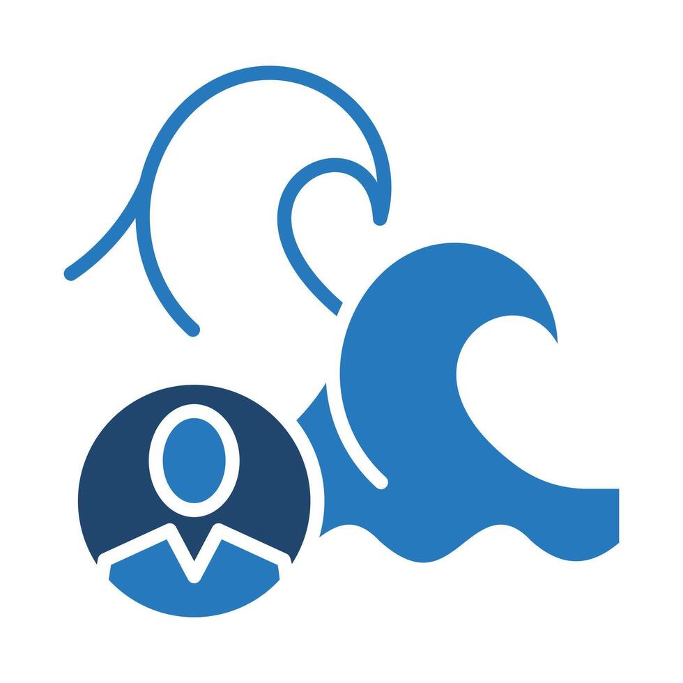Influence Wave icon line illustration vector