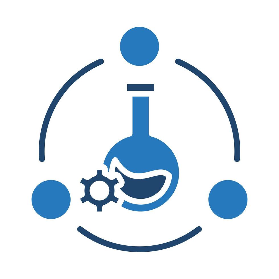 Connect Catalyst icon line illustration vector