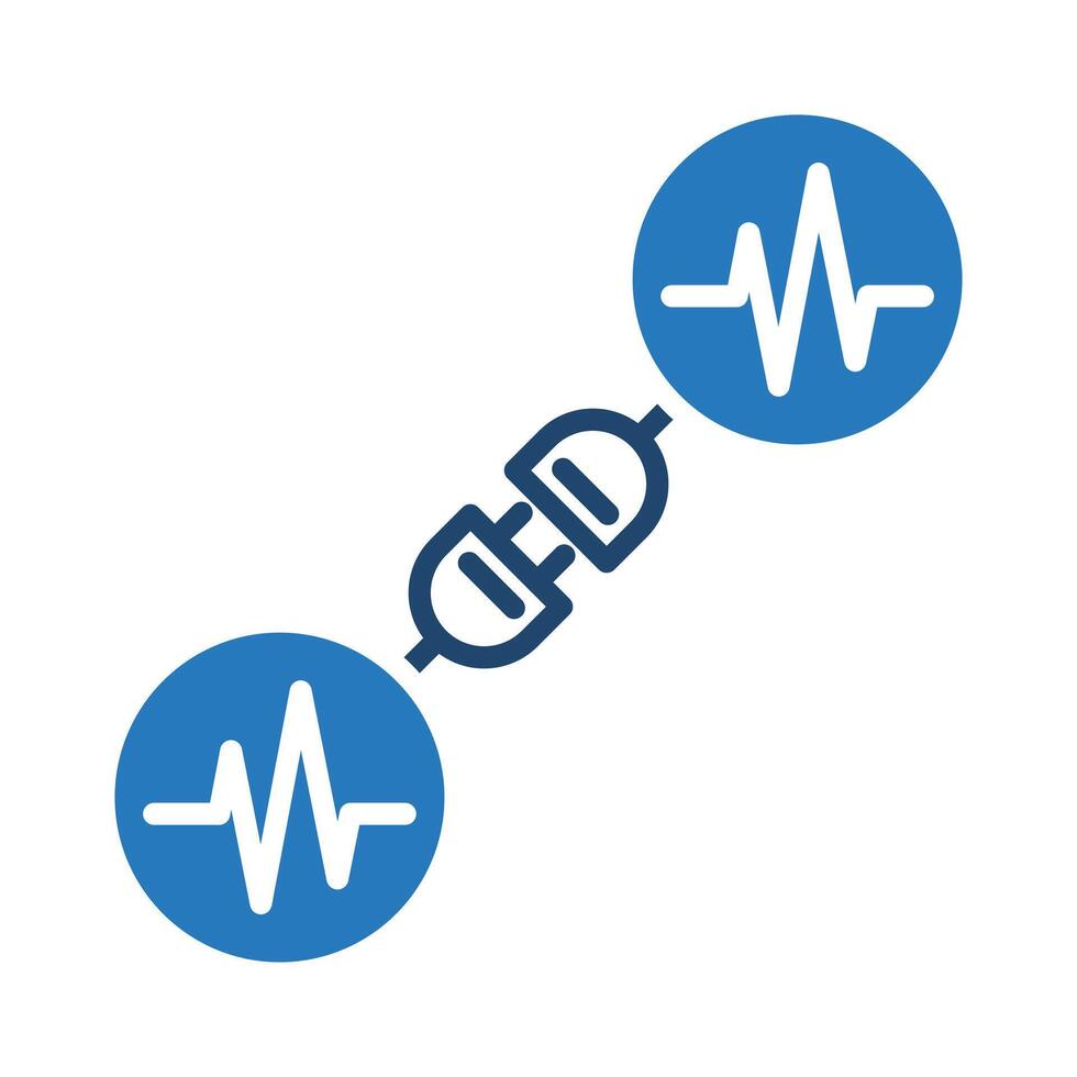 Connect Pulse icon line illustration vector