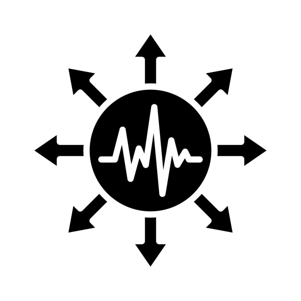 Influence Pulse icon line illustration vector