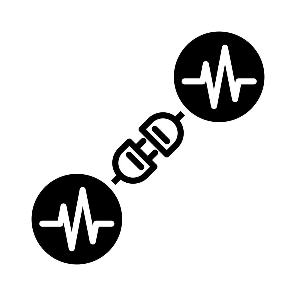 Connect Pulse icon line illustration vector