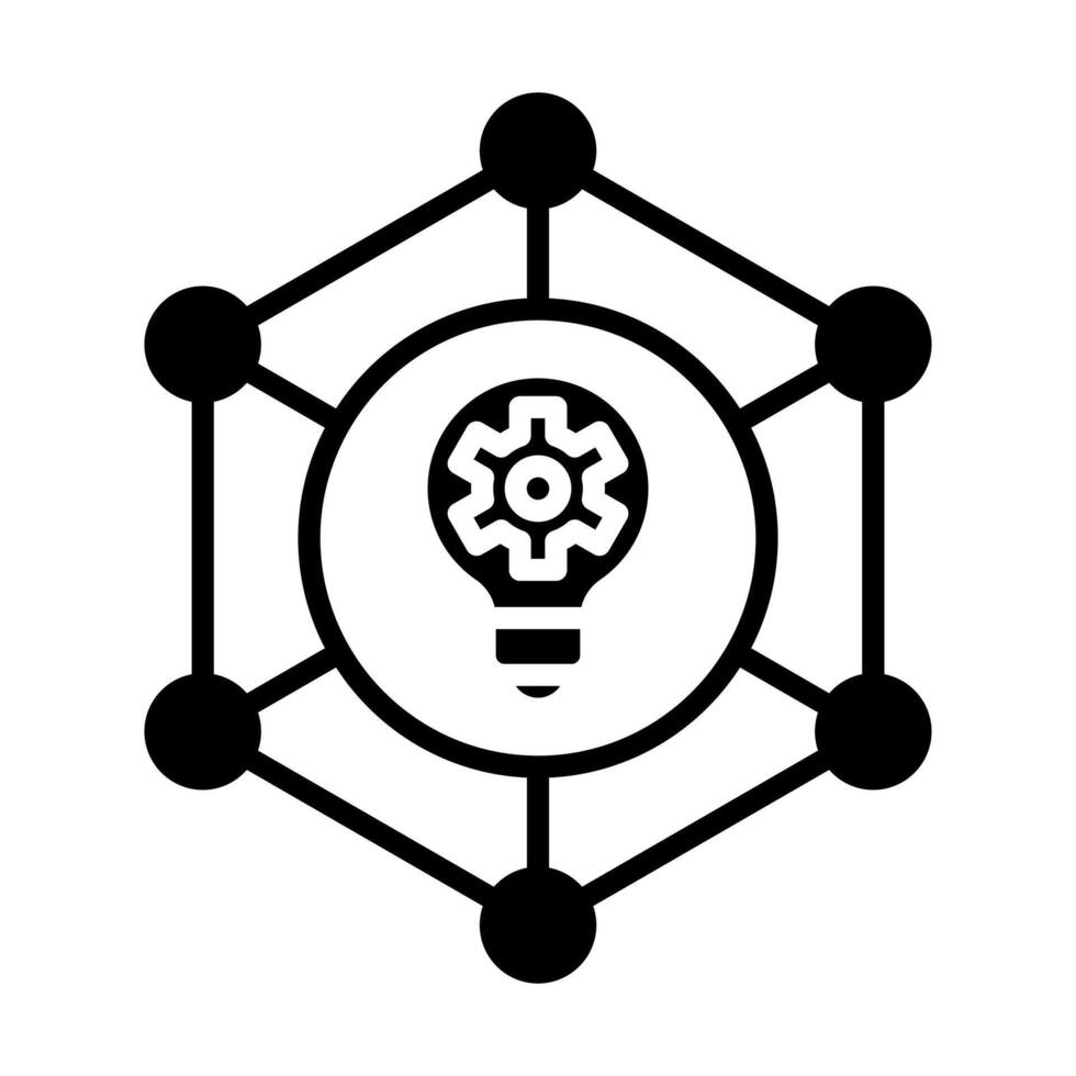 Innovate Hub icon line illustration vector