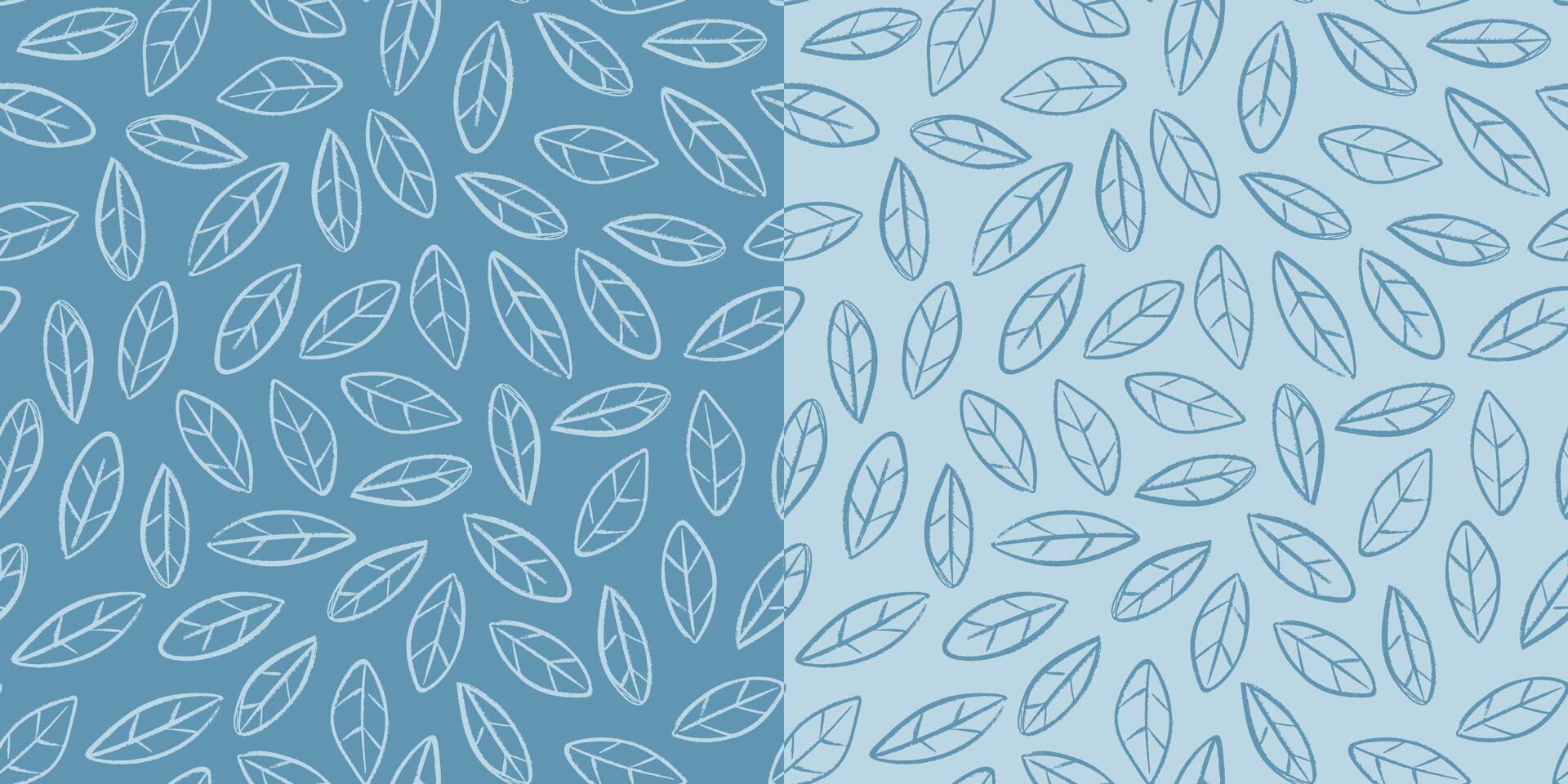 Foliage seamless pattern set graphics vector