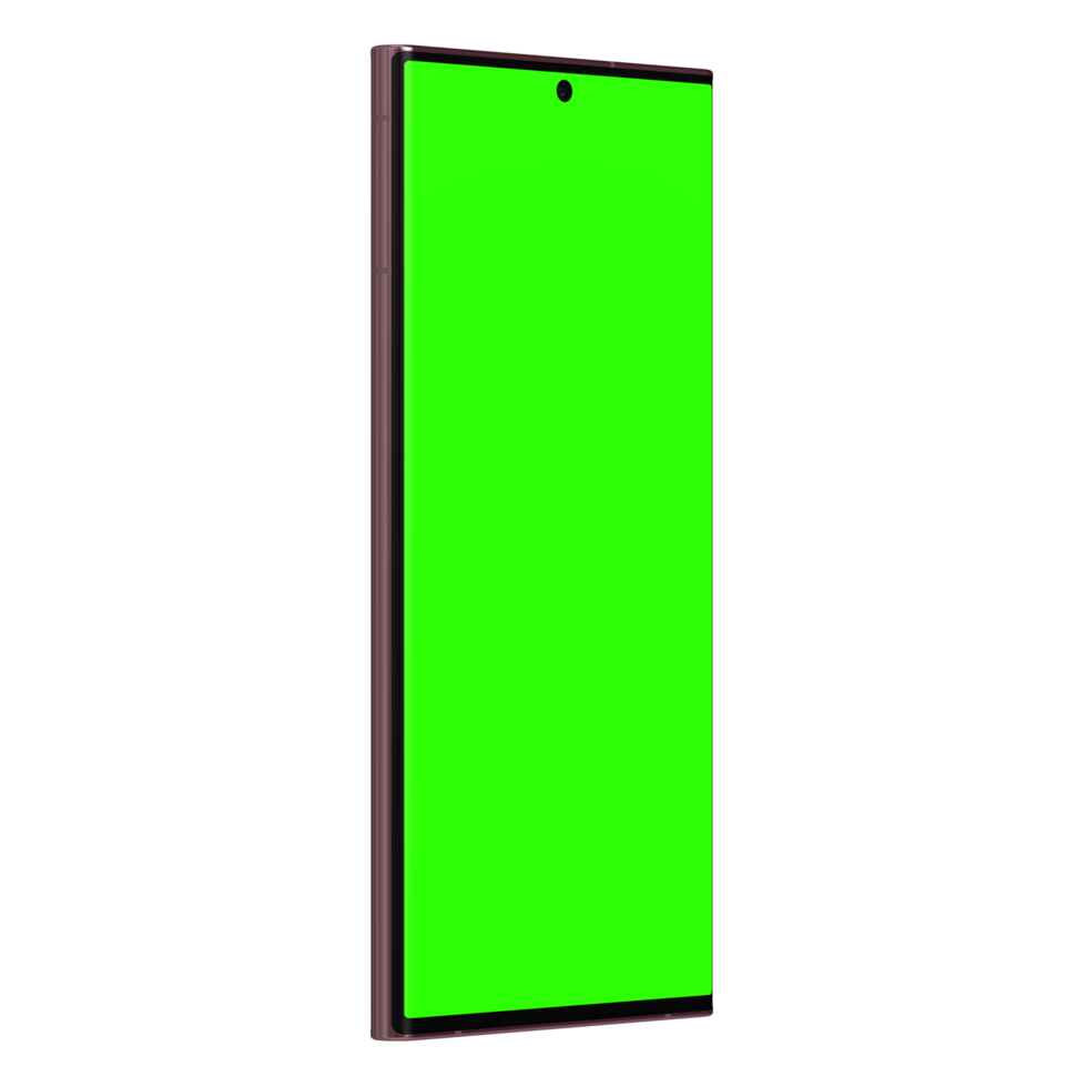 Smartphone clear front screen greenscreen right png