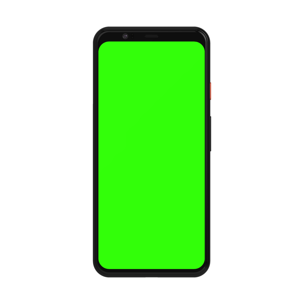 Greenscreen phone front view png