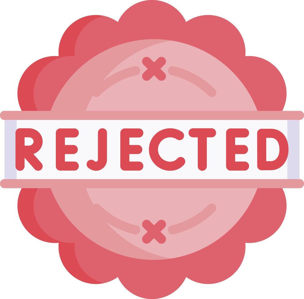 rejected illustration design vector