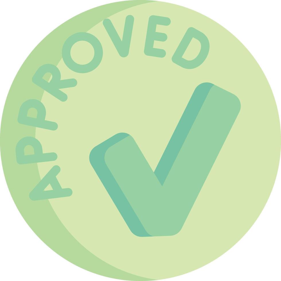 approved illustration design vector