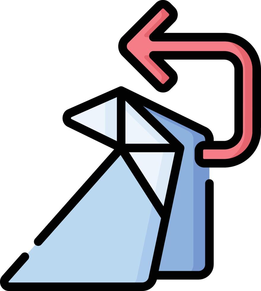 origami illustration design vector