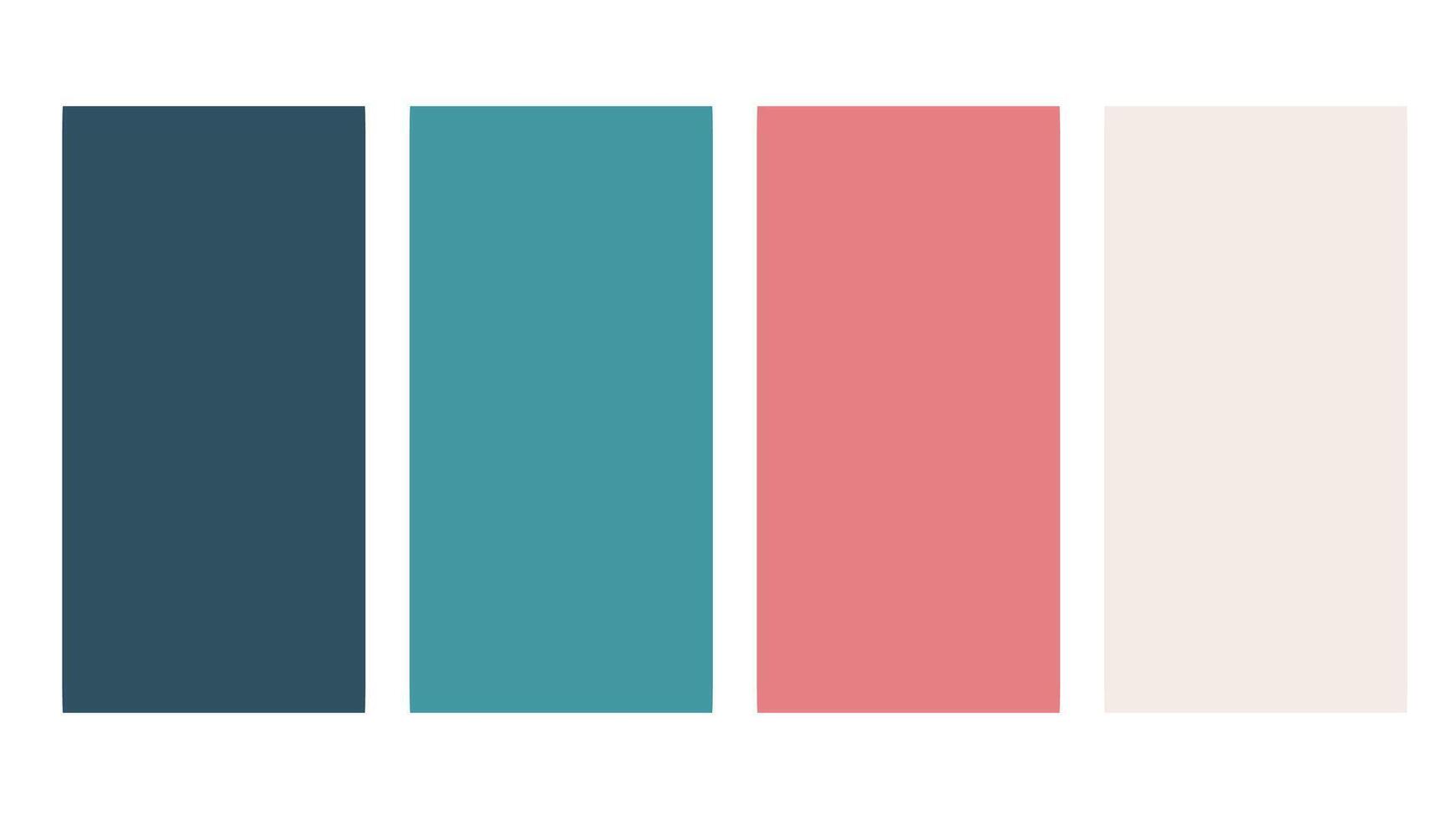Blue, pink, white color palette. Set of bright color palette combination in rgb hex. Color palette for ui ux design. Abstract illustration for your graphic design, banner, poster, landing page vector