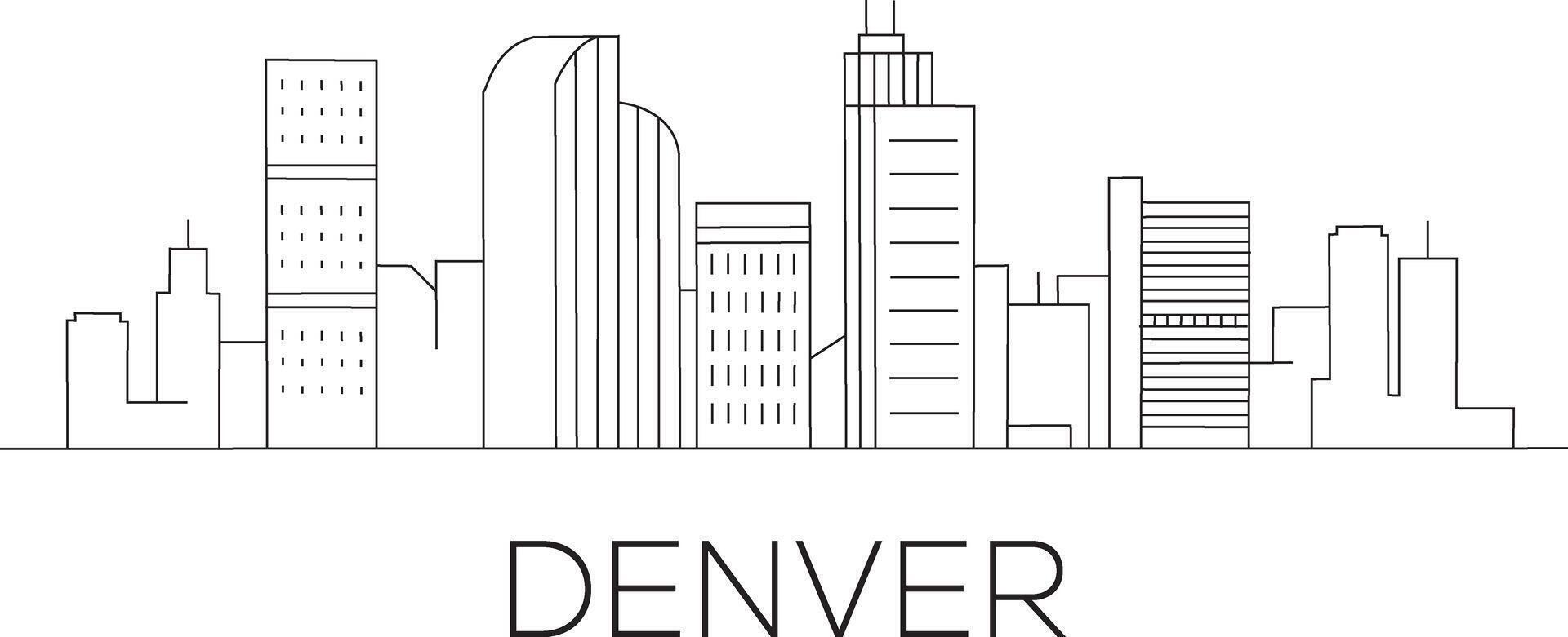 Denver City Line Draw vector