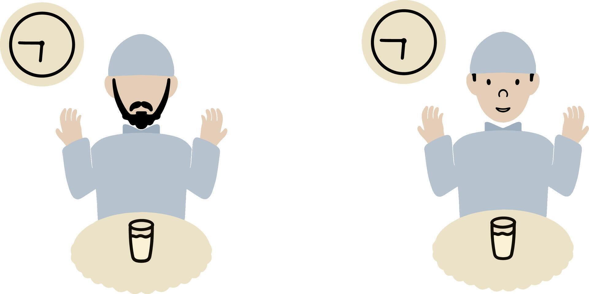 muslim prayer religion vector